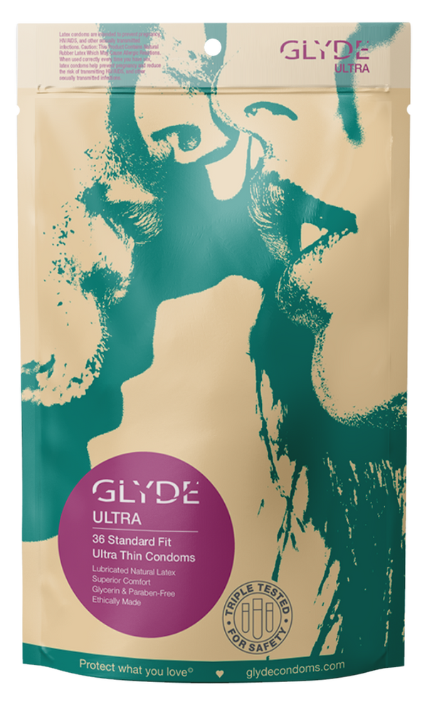 GLYDE ULTRA  Vegan Condoms  (Standard 53mm) 12-Count