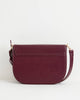 Nina Burgundy Vegan Leather Messenger Bag