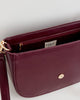 Nina Burgundy Vegan Leather Messenger Bag