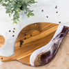 Cheeseboards - Leaf Board 11"x19": Black Ember