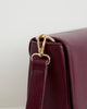 Nina Burgundy Vegan Leather Messenger Bag