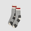 Camp Socks - Grey/Red Stripe: O/S