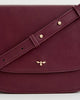 Nina Burgundy Vegan Leather Messenger Bag