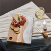 Small Acacia Cheese Board: Marble