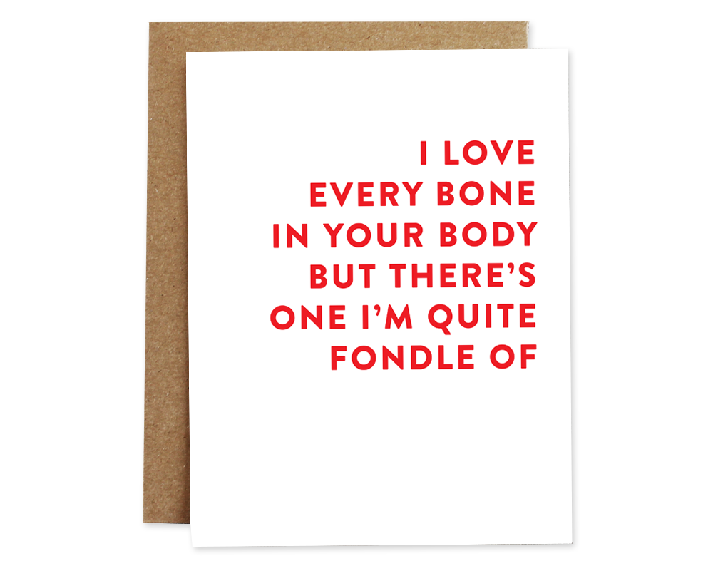 Fondle Bone Love Card