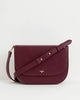 Nina Burgundy Vegan Leather Messenger Bag