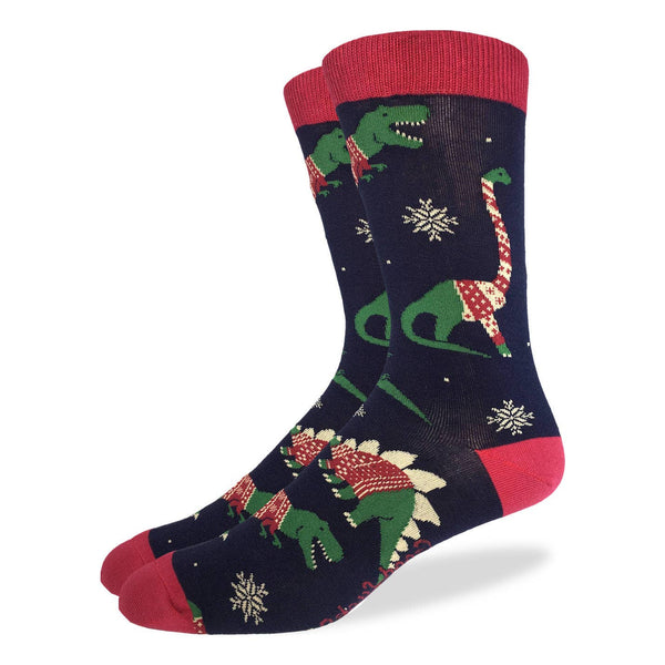 Men's Christmas Sweater Dinosaurs Socks