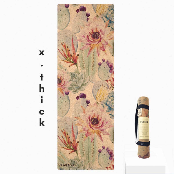 Extra-Thick Botanicals Cork Yoga Mat by (6mm)