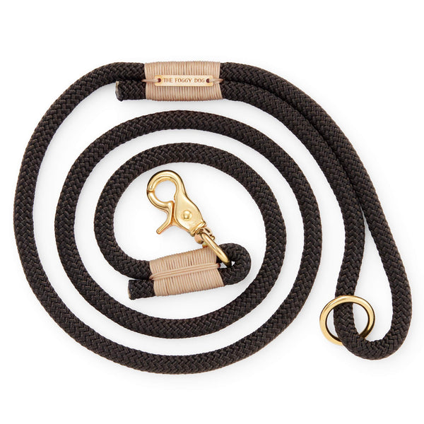 Black and Sand Climbing Rope Dog Leash