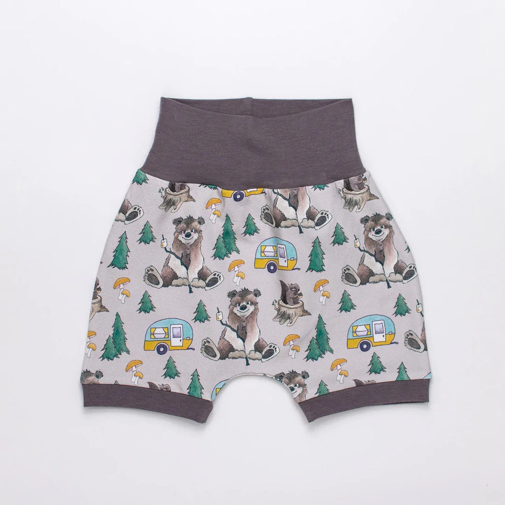 Pure Colour - Camping Bear Harem Shorts