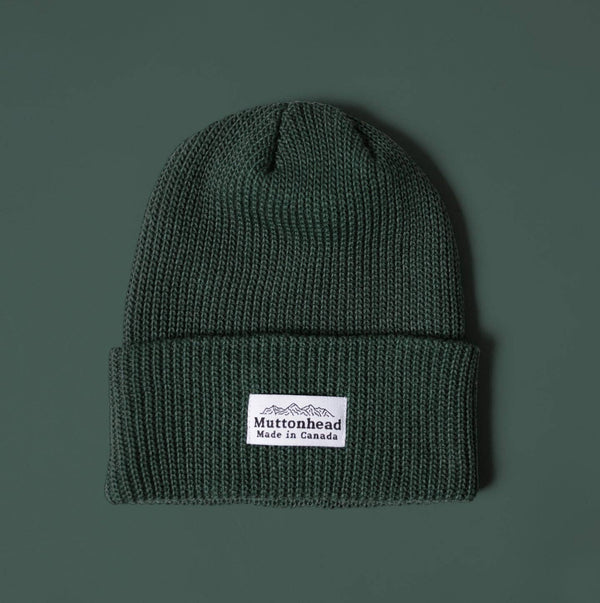 Cotton Knit Toque - Forest Green: One Size