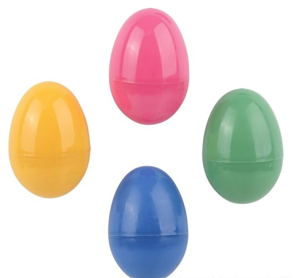 3.25" HINGED PLASTIC EASTER EGGS (100PC/UN)