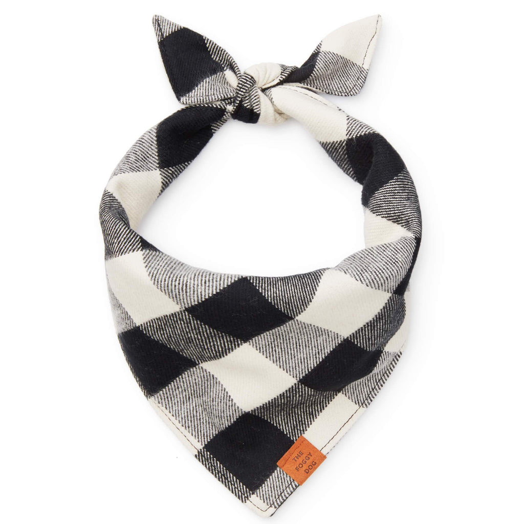 Black and White Check Flannel Bandana